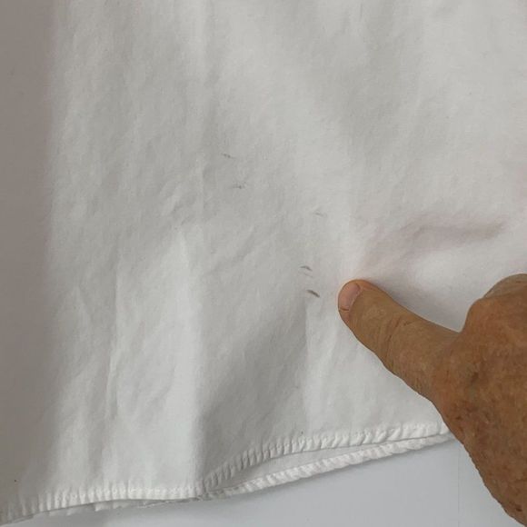 90s Jaclyn Smith VTG Oversize Boyfriend White Blouse Top Large  4022 Poplin Y2K - Picture 4 of 9